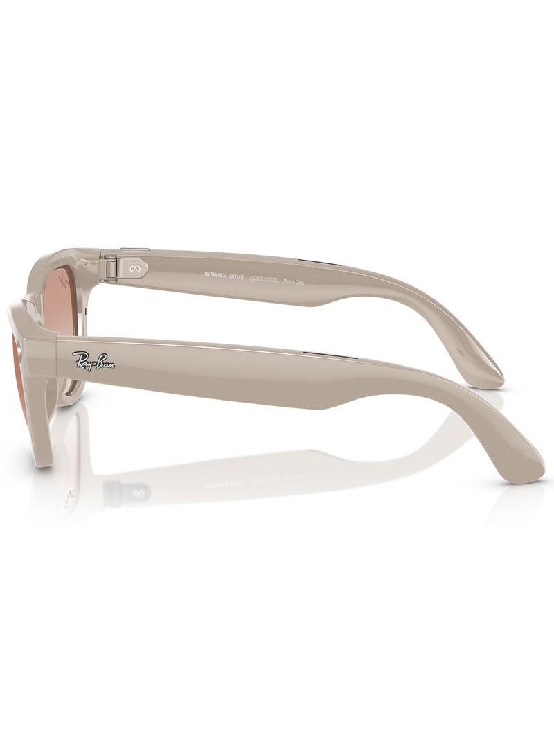 ميتا - عدسات Ray-Ban Wearable x Skyler RW4010 670013-52 باللون الرمادي الطباشيري / القرفة - Image 1
