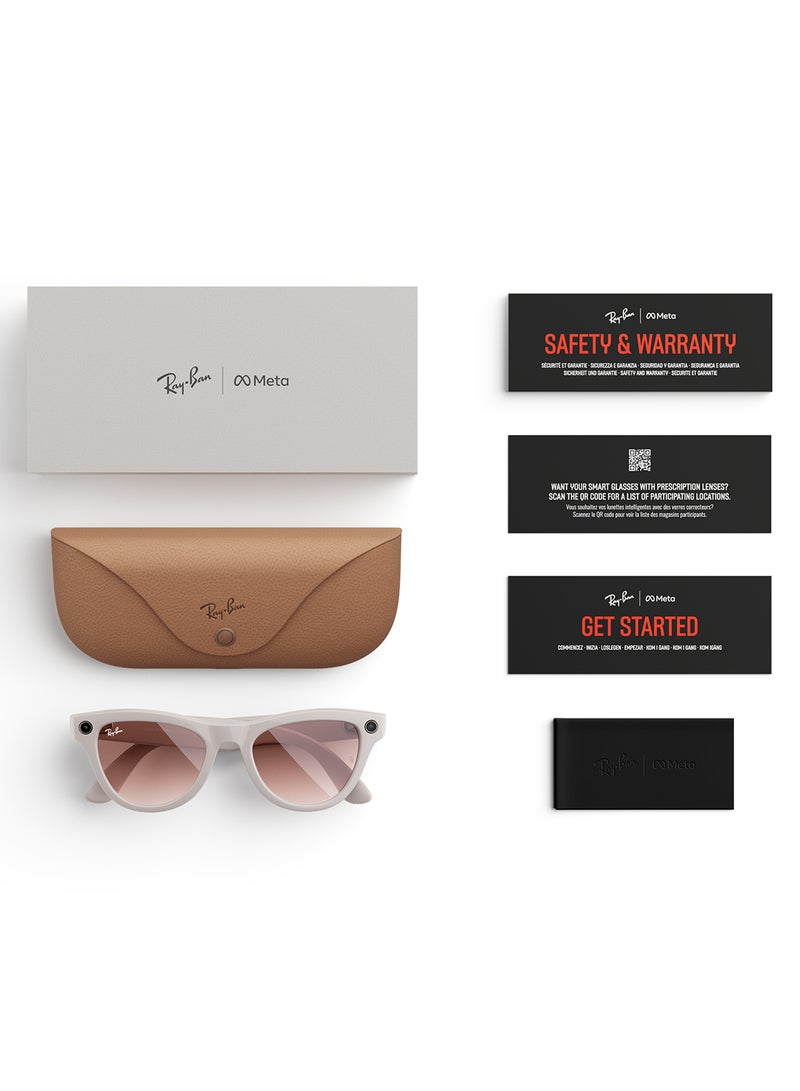 ميتا - نظارات Ray-Ban Wearable x Skyler RW4010 601/MF-52 / عدسات فوتوكرومية من اللون الشفاف إلى الأزرق السماوي - Image 1
