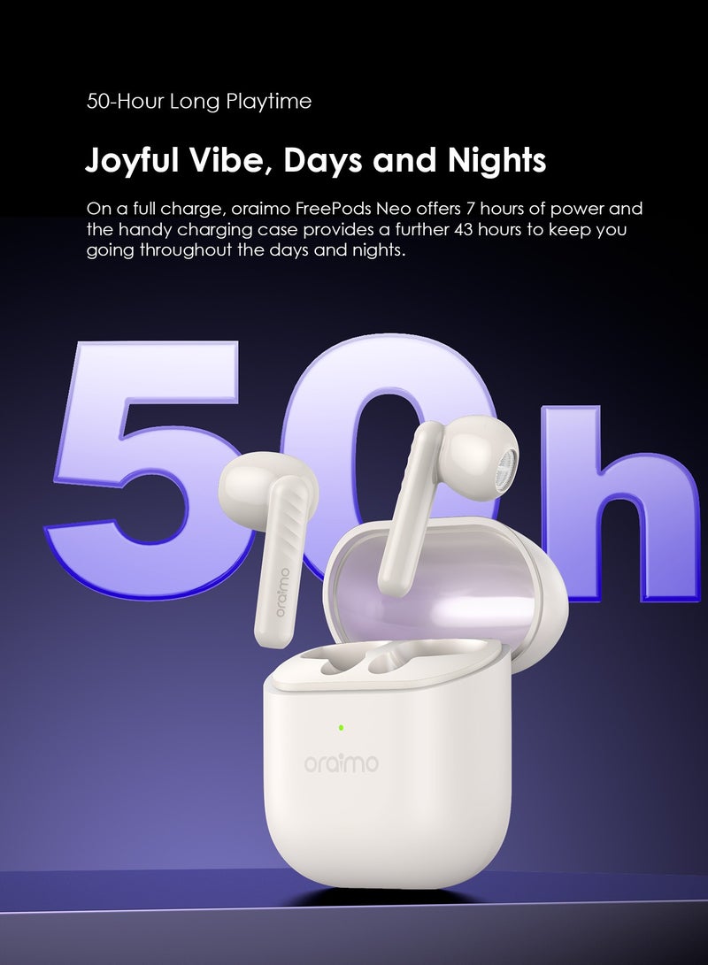 Oraimo FreePods Neo True Wireless Earbuds 50H Play Time Bluetooth TWS Earphone with APP Control, Anifast Fast Charging,Sound360 Spatial Audio,Gold Gold - Image 2