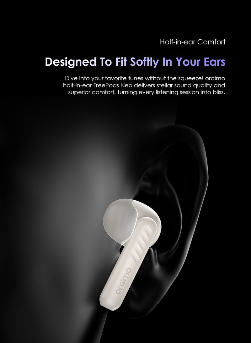 Oraimo FreePods Neo True Wireless Earbuds 50H Play Time Bluetooth TWS Earphone with APP Control, Anifast Fast Charging,Sound360 Spatial Audio,Gold Gold - Image 4