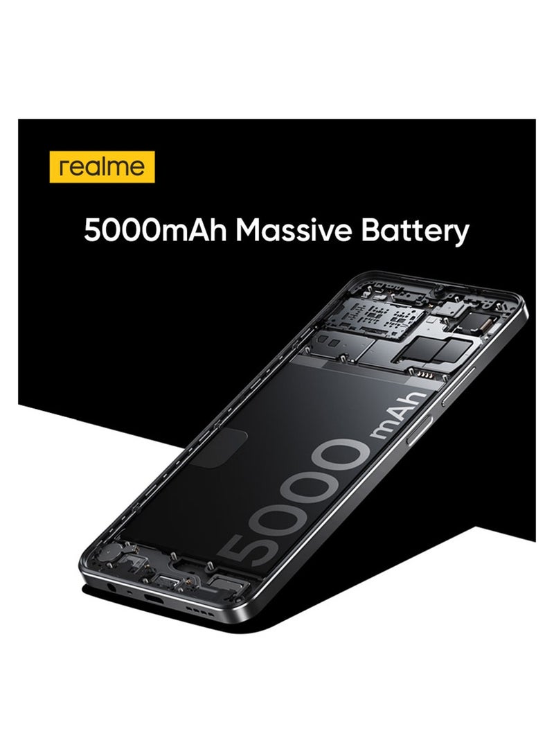 ريل مي نوت 50 ثنائي الشريحة باللون الأسود الداكن وذاكرة الوصول العشوائي (RAM) سعة 4 جيجابايت وذاكرة تخزين داخلية 256 جيجابايت ويدعم تقنية الجيل الرابع - الإصدار العالمي - Image 4