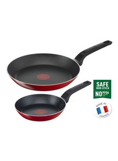 Tefal TEFAL Easy Clean 2 Pcs Frypan Set (20 and 26 cm), Non-stick, Aluminium, red, B5729083 Red 20 and 26 cmcm  - Image 1