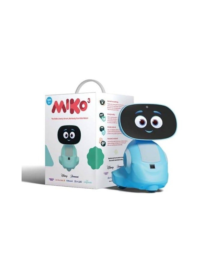 MIKO - 3 AI-Powered Smart Robot for Kids, STEM Learning Educational Robot, Interactive Voice Control Robot with App Control, Disney Stories, Coding Apps, Unlimited Games for Girls & Boys Ages 5-10 Blue - Image 1