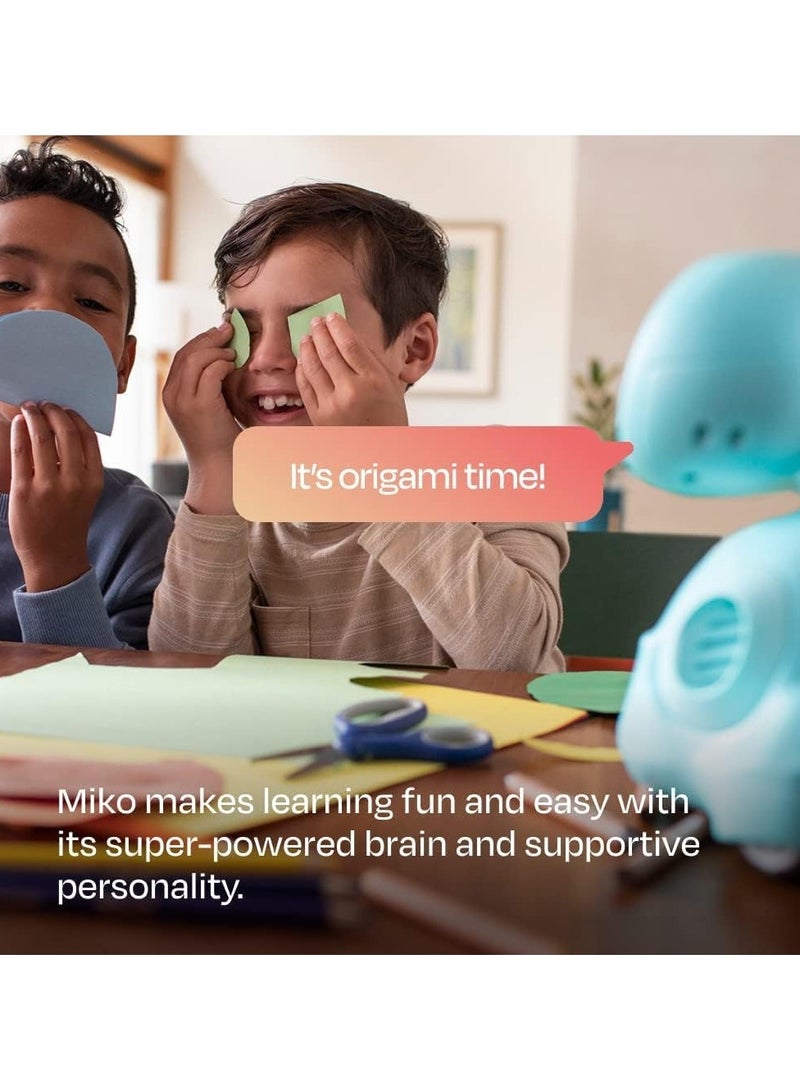 MIKO - 3 AI-Powered Smart Robot for Kids, STEM Learning Educational Robot, Interactive Voice Control Robot with App Control, Disney Stories, Coding Apps, Unlimited Games for Girls & Boys Ages 5-10 Blue - Image 1