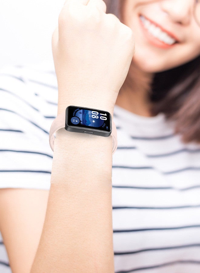 مارجون سوار هواوي باند 9 - حزام بديل من السيليكون الناعم لحزام الساعة الرياضية - Image 5