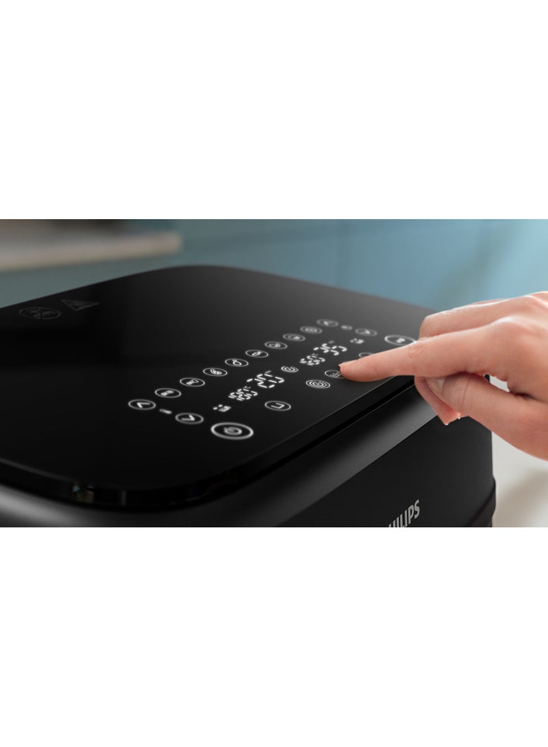 Philips Dual Basket AirFryer XXL - 2 Basket Drawers, 8 Preset Functions, Touchscreen, 9 L 2750 W NA350/00 Black - Image 4