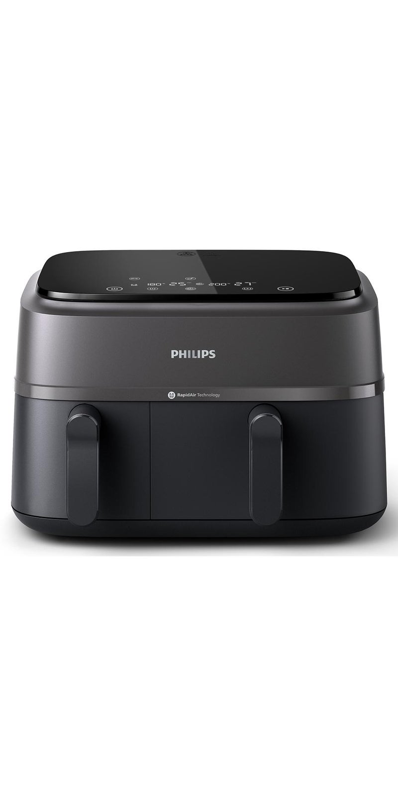 Philips Dual Basket AirFryer XXL - 2 Basket Drawers, 8 Preset Functions, Touchscreen, 9 L 2750 W NA350/00 Black - Image 1