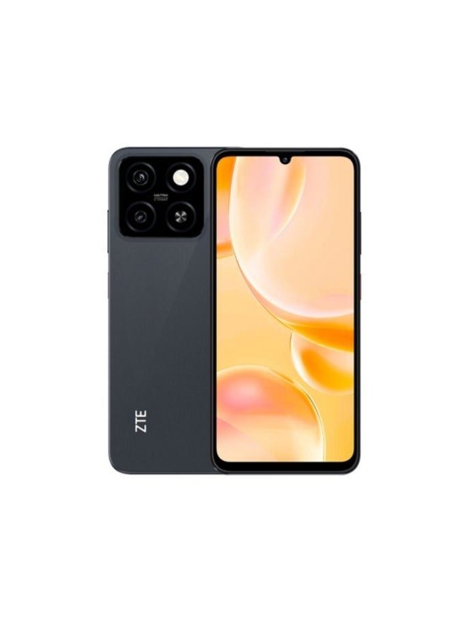 زد تي اي هاتف Blade A55 ثنائي الشريحة 4 جيجابايت + 8 جيجابايت رام 128 جيجابايت 4G أسود لامع - إصدار الشرق الأوسط - Image 1