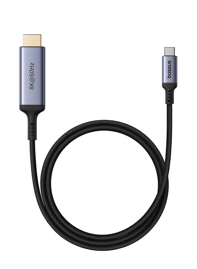 Baseus High Definition Series Type-C to HDMI 8K Adapter 1.5m Cluster Black  - Image 1