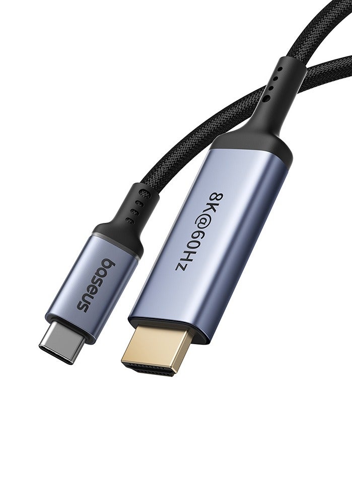 Baseus High Definition Series Type-C to HDMI 8K Adapter 1.5m Cluster Black  - Image 2