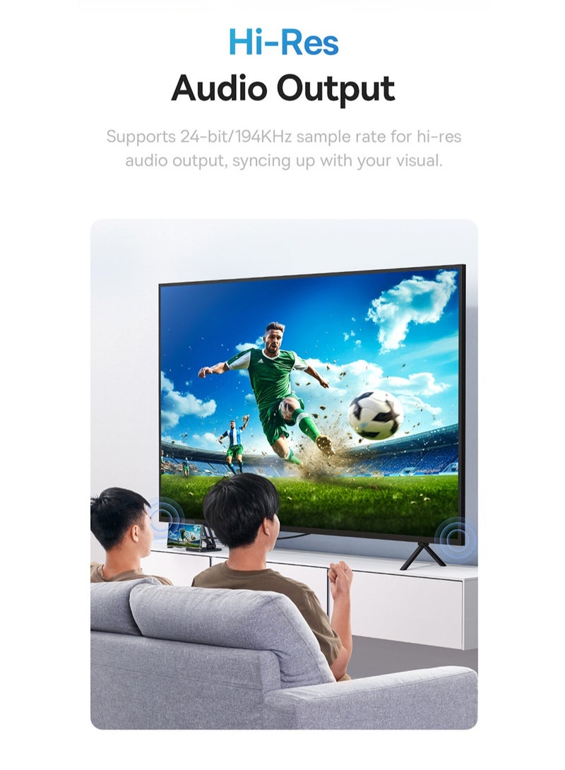Baseus High Definition Series Type-C to HDMI 8K Adapter 1.5m Cluster Black  - Image 5