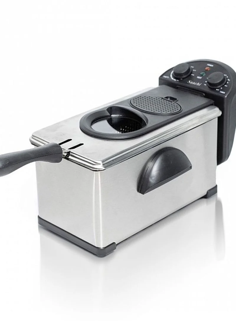 Saachi Deep Fryer With Adjustable Thermostat And Thermal Cut-Out Reset Button 3 L 2000 W NL-DF-4702T Silver