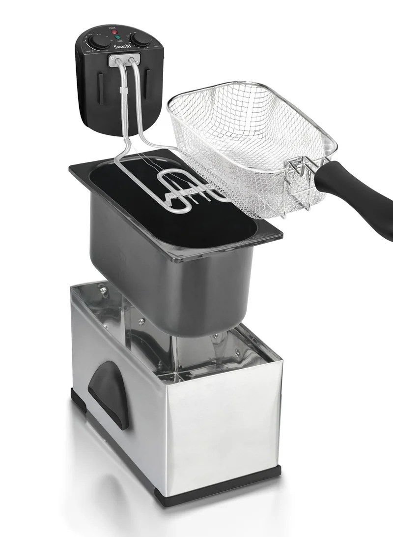 Saachi Deep Fryer With Adjustable Thermostat And Thermal Cut-Out Reset Button 3 L 2000 W NL-DF-4702T Silver