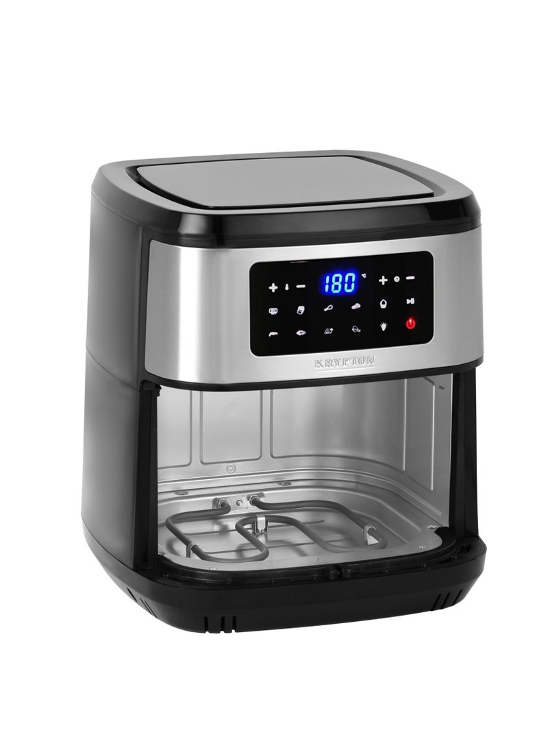 KRYPTON Double Heating Digital Air Fryer Pot With Rack And Vortex Frying Technology LED Display 7.5 L 2150 W KNAF6590 Black/Silver - Image 5