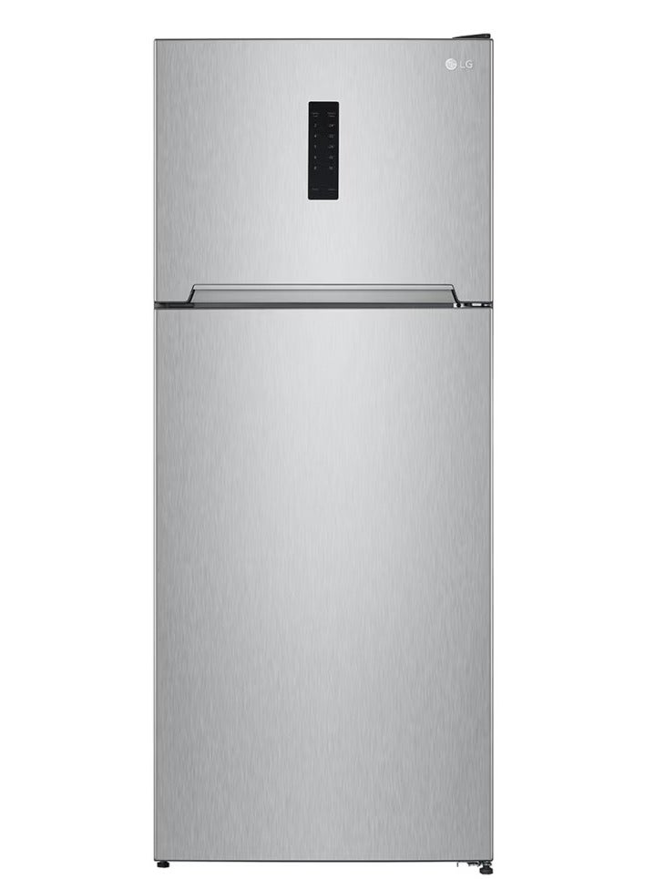 LG - No-Frost Refrigerator - 401 Liters - Top Freezer - Multi Air Flow - Exterior Display Control - LED lighting - GTF402SSAN Silver - Image 1