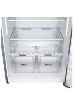 LG No-Frost Refrigerator - 401 Liters - Top Freezer - Multi Air Flow - Exterior Display Control - LED lighting - GTF402SSAN Silver  - Image 3