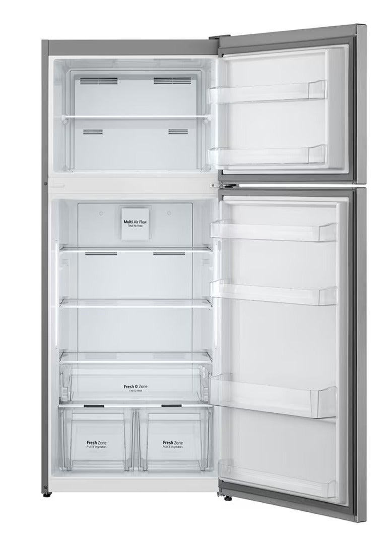 LG - No-Frost Refrigerator - 401 Liters - Top Freezer - Multi Air Flow - Exterior Display Control - LED lighting - GTF402SSAN Silver - Image 1