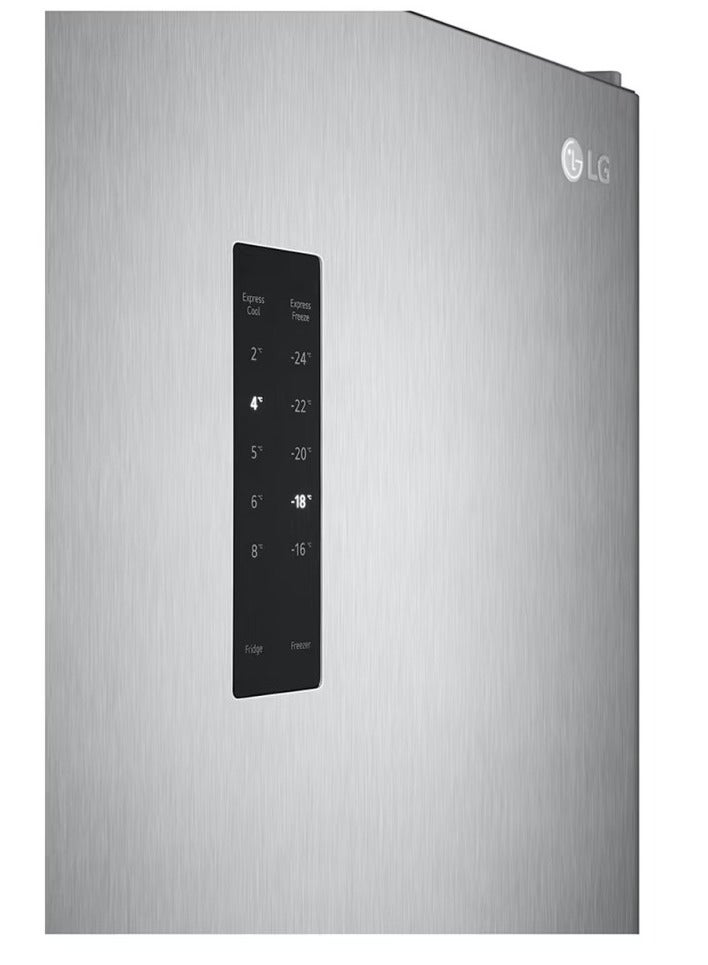 LG - No-Frost Refrigerator - 401 Liters - Top Freezer - Multi Air Flow - Exterior Display Control - LED lighting - GTF402SSAN Silver - Image 1