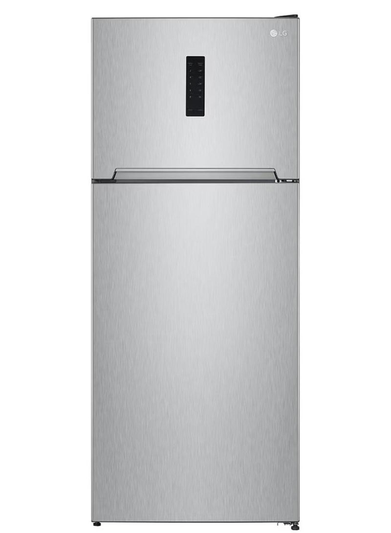 LG No-Frost Refrigerator - 401 Liters - Top Freezer - Multi Air Flow - Exterior Display Control - LED lighting - GTF402SSAN Silver - Image 1