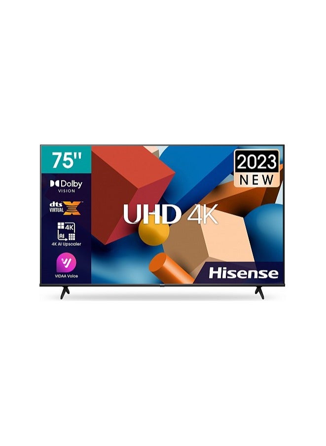 75 inches 4K UHD LED Smart TV 75A62KS Black