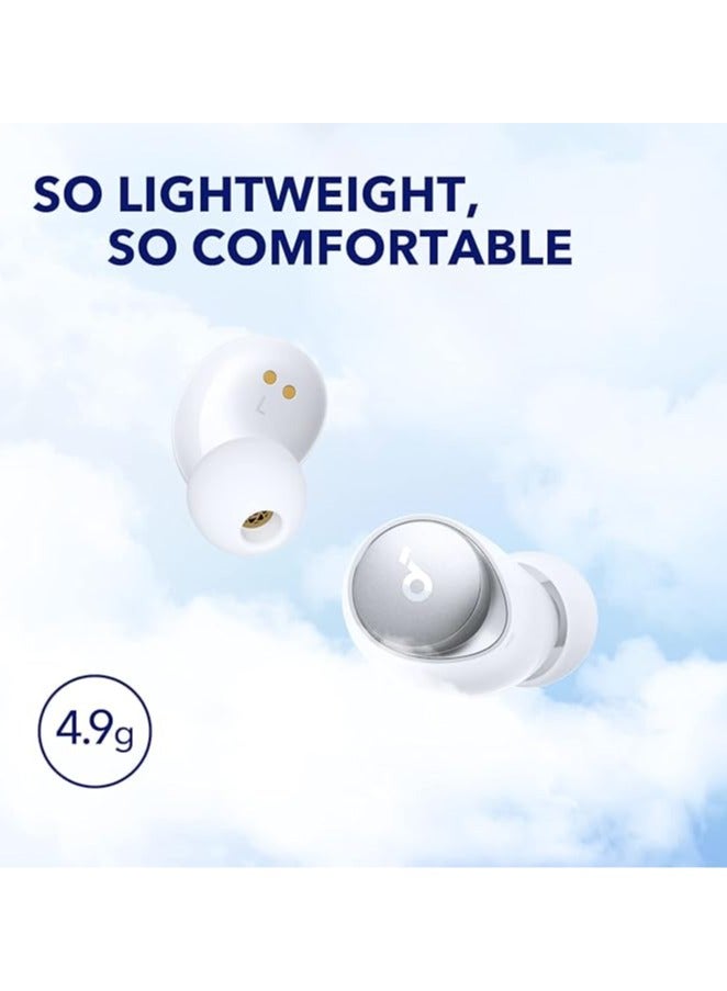 Soundcore - Space A40 Auto-Adjustable Active Noise Cancelling Wireless Earbuds, Reduce Noise by Up to 98%, 50H Playtime, Hi-Res Sound, Comfortable Fit, App Customization, Wireless Charge White - Image 1