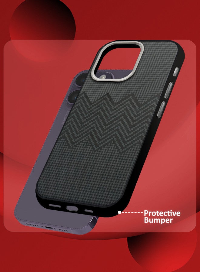 MARGOUN [for iPhone 14 Pro Max] 3 Pack Case and 2 Screen Protectors Carbon Fiber Made Slim & Light Shockproof Phone Cover Military-Grade Protection MIX2  - Image 2