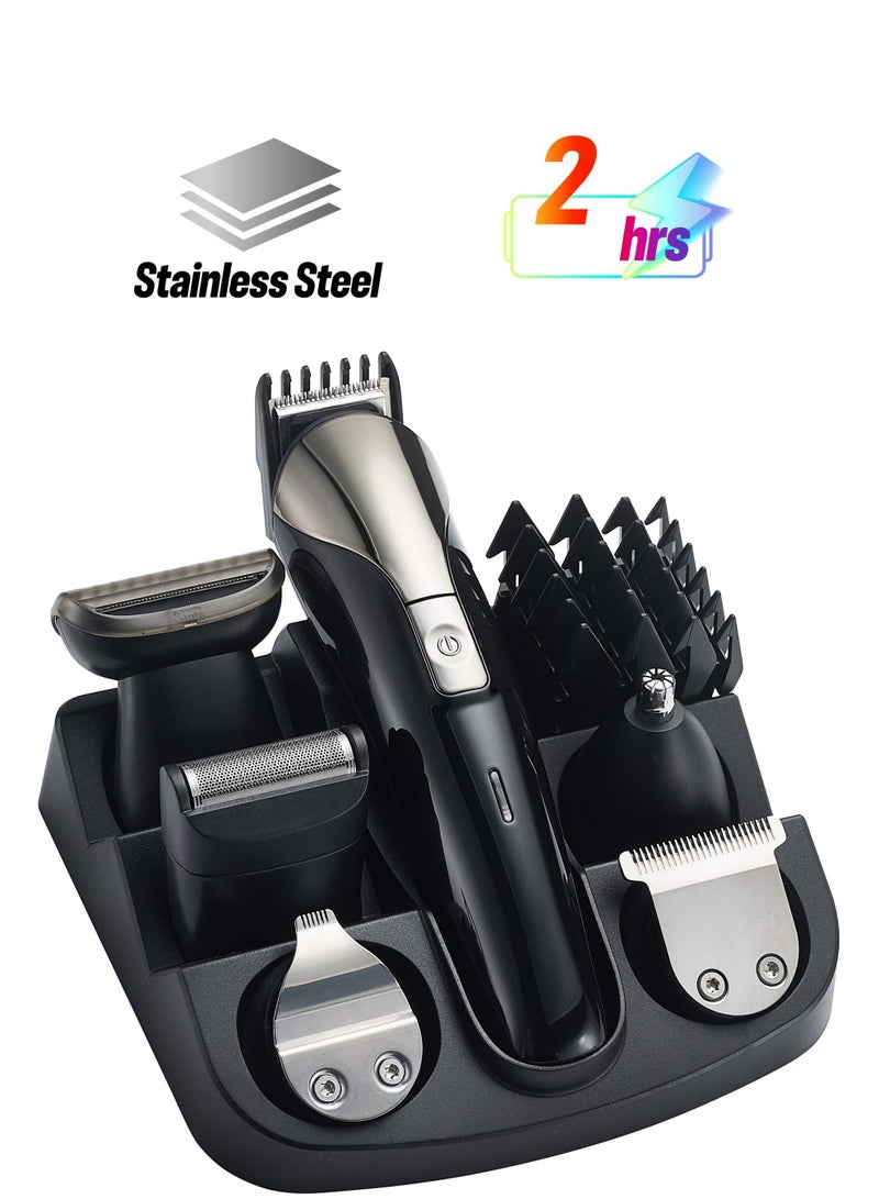 SONASHI 15in1 Rechargeable Hair Clipper Set With HighCapacity Battery And Fast Charging Stainless Steel Blades With Easy Cutting  Box 9 Different Length Limit Combs 2 Hours Continuous Working  SHC-1027N Black  - Image 1