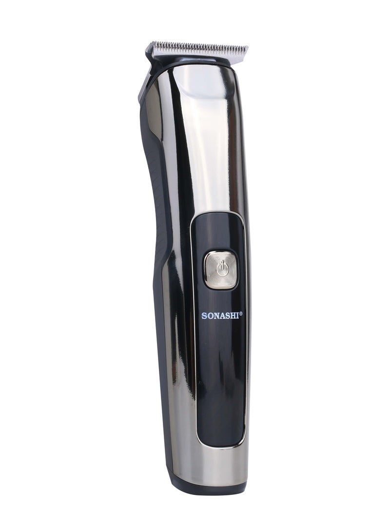 SONASHI Rechargeable Hair Clipper with Stainless Steel Blade for Easy Cutting | Chargeable Lithium Battery With Indicator Light | Continuous Working Time of 90 min | Cordless Hair Clipper SHC-1043N Black/Silver  - Image 3