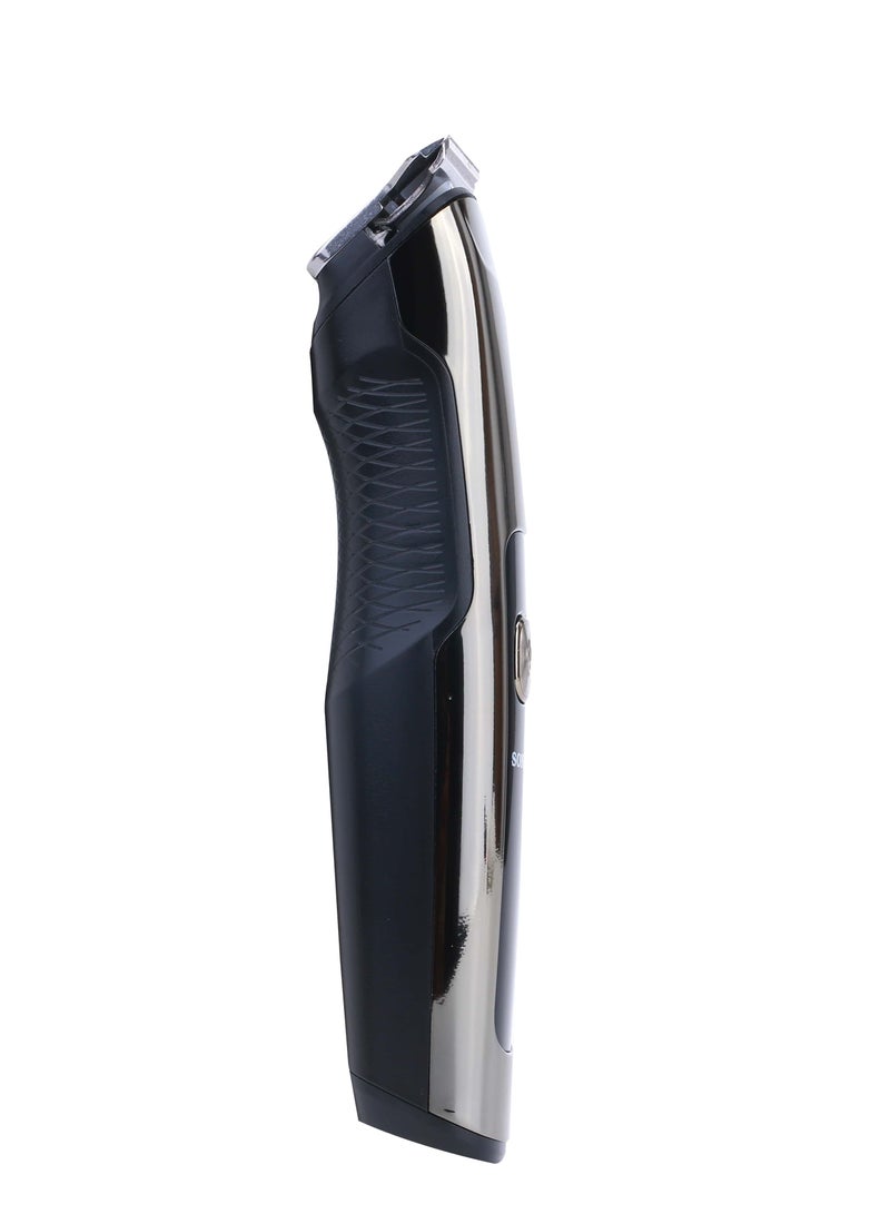 SONASHI Rechargeable Hair Clipper with Stainless Steel Blade for Easy Cutting | Chargeable Lithium Battery With Indicator Light | Continuous Working Time of 90 min | Cordless Hair Clipper SHC-1043N Black/Silver  - Image 4