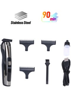 SONASHI Rechargeable Hair Clipper with Stainless Steel Blade for Easy Cutting | Chargeable Lithium Battery With Indicator Light | Continuous Working Time of 90 min | Cordless Hair Clipper SHC-1043N Black/Silver  - Image 1