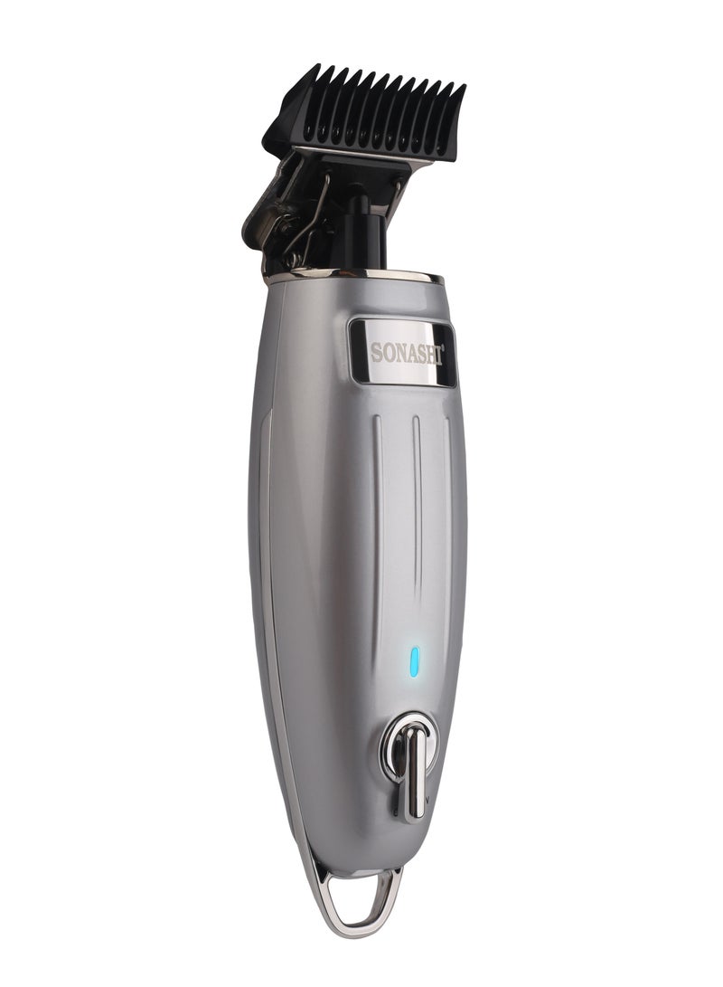 SONASHI Rechargeable Hair Clipper With TType Cutter Blade HighSpeed Motor With 3 Hours Continuous Working  Portable Sharp And Durable Cordless Hair Clipper For Men SHC-1054 Silver  - Image 4