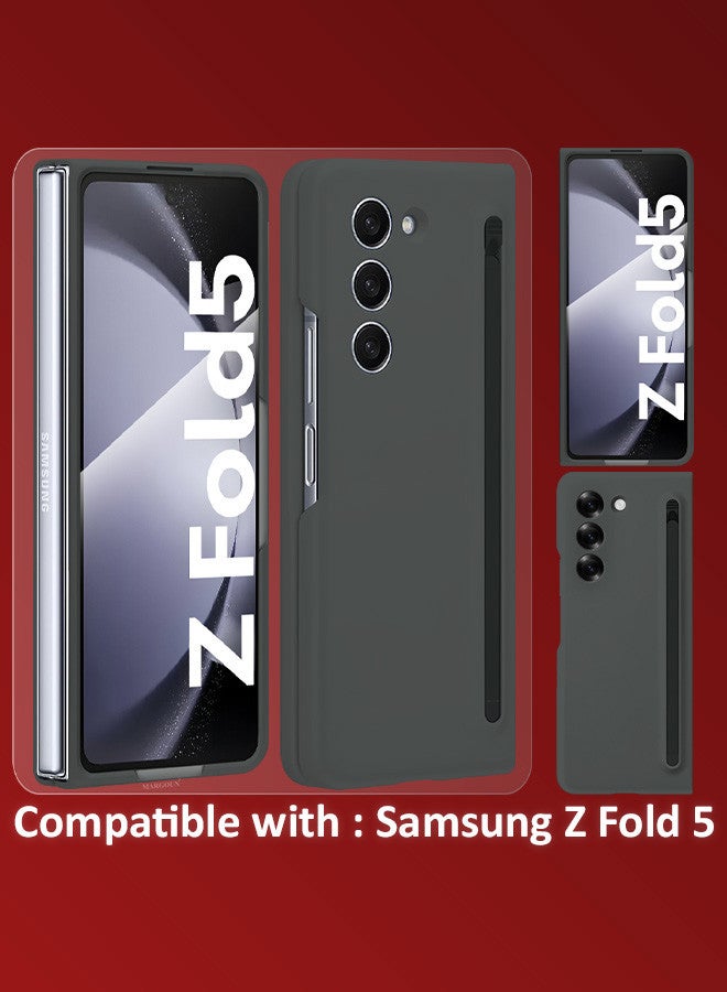 مارجون (لجهاز سامسونج جالكسي زد فولد 5) غلاف مع واقي شاشة فائق الهجين غلاف متميز مع قلم S الجديد المدمج، حامل وفتحة تخزين للقلم - Image 5