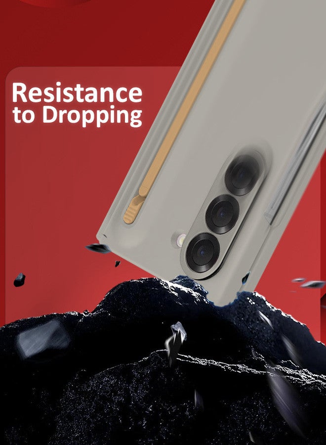 مارجون (لجهاز Samsung Galaxy Z Fold 6) جراب مع واقي شاشة جراب فائق الجودة هجين مع قلم S Pen مدمج جديد وحامل وفتحة تخزين للقلم - Image 4