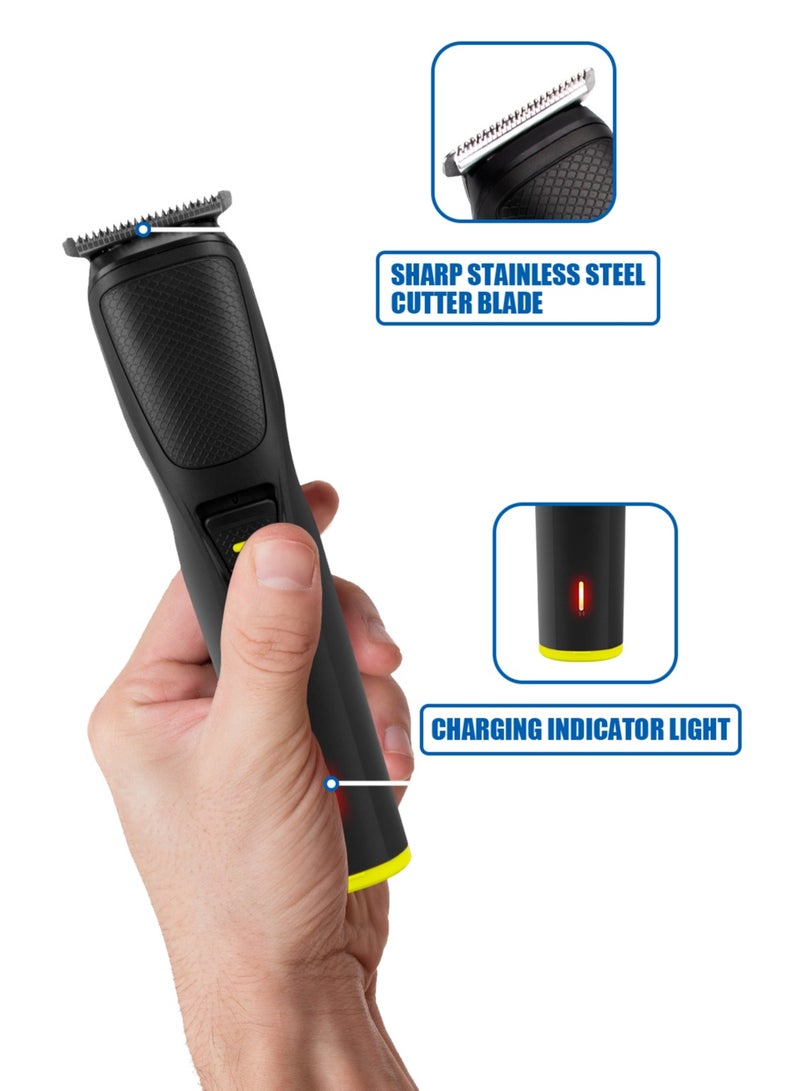SONASHI Rechargeable Hair Clipper With Sharp Stainless Steel Cutter Blade Charging Indicator Light And Type C USB Cable For Charging Cordless Hair Clipper With USB Cable Mens Grooming Kit  SHC-1057 Black  - Image 5