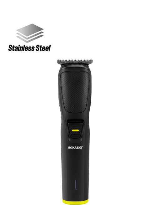 Rechargeable Hair Clipper With Sharp Stainless Steel Cutter Blade Charging Indicator Light And Type C USB Cable For Charging Cordless Hair Clipper With USB Cable Mens Grooming Kit  SHC-1057 Black