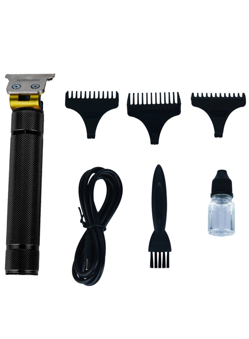 SONASHI - Rechargeable Hair Clipper With Sharp Stainless Steel Cutter Blade Digital LCD Display With 2 Speed Levels LIION Battery With Continuous Working Time 80 Mins Cordless Hair ClipperTrimmer For Men  SHC-1062 Black - Image 1
