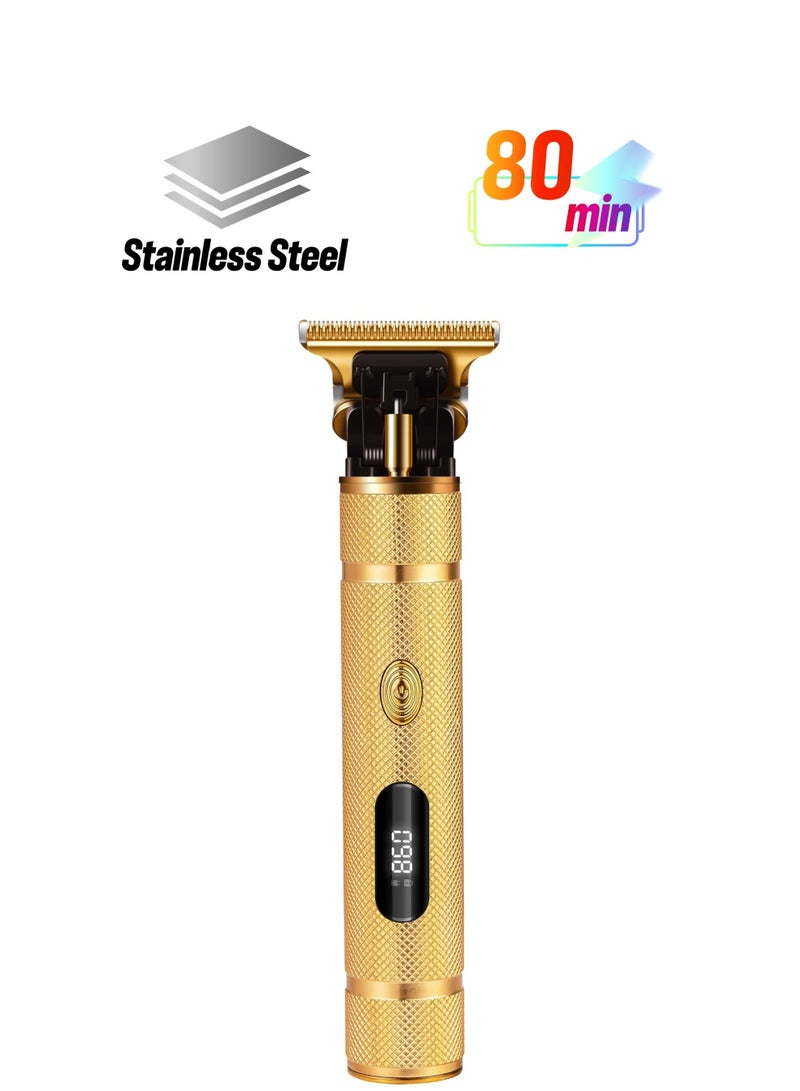 SONASHI - Rechargeable Hair Clipper With Sharp Stainless Steel Cutter Blade Digital LCD Display With 2 Speed Levels LIION Battery With Continuous Working Time 80 Mins Cordless Hair ClipperTrimmer For Men  SHC-1062 Gold - Image 1