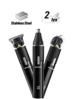 SONASHI 6-in-1 Rechargeable Hair Clipper Set - Trimmer/Shaver/Nose Trimmer Stainless Steel Blades For Easy Cutting And LCD Display, Use Time - 2 Hours SHC-1064 Black Black  - Image 1