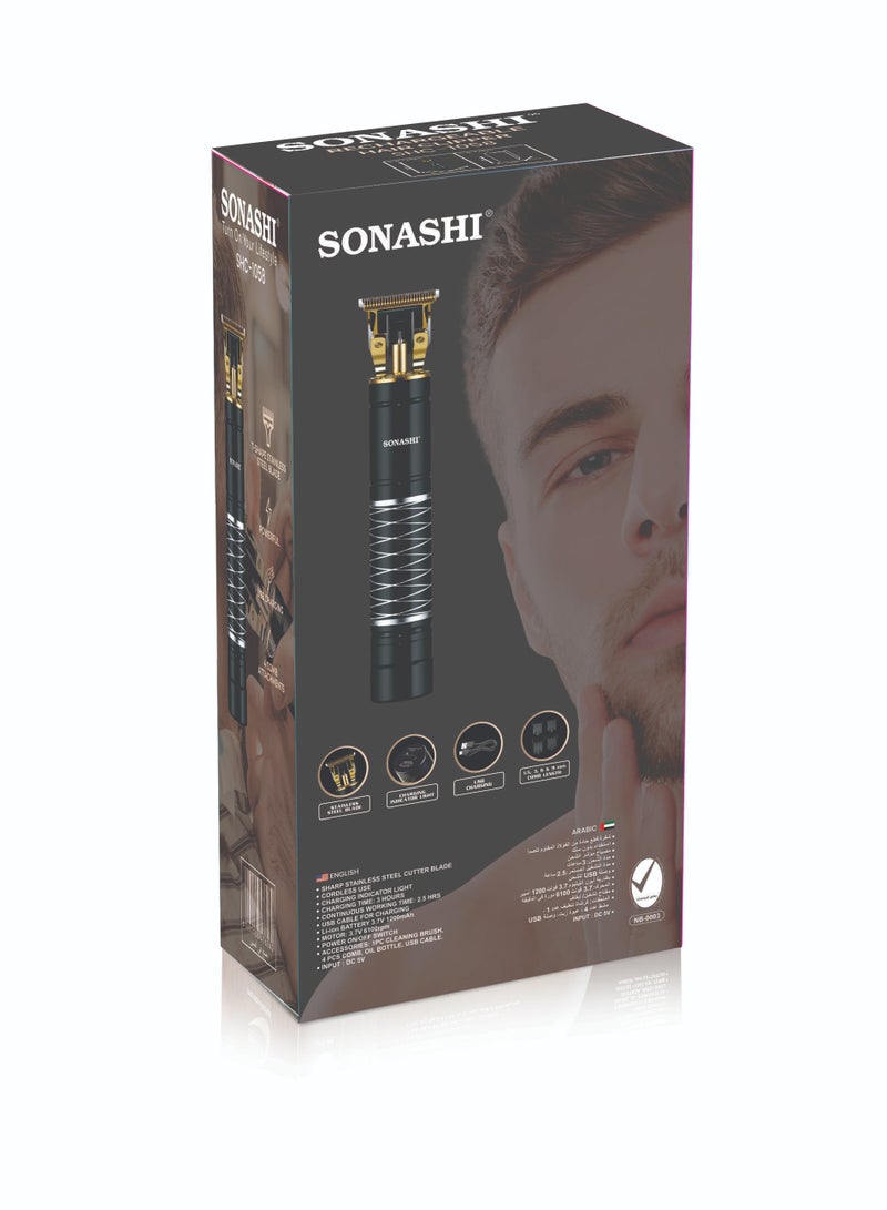 SONASHI - Rechargeable Professional Hair Clipper With HighCapacity Battery And Fast Charging Continuous Working Time 25 Hours With Cordless For Men  SHC-1058 Black - Image 1