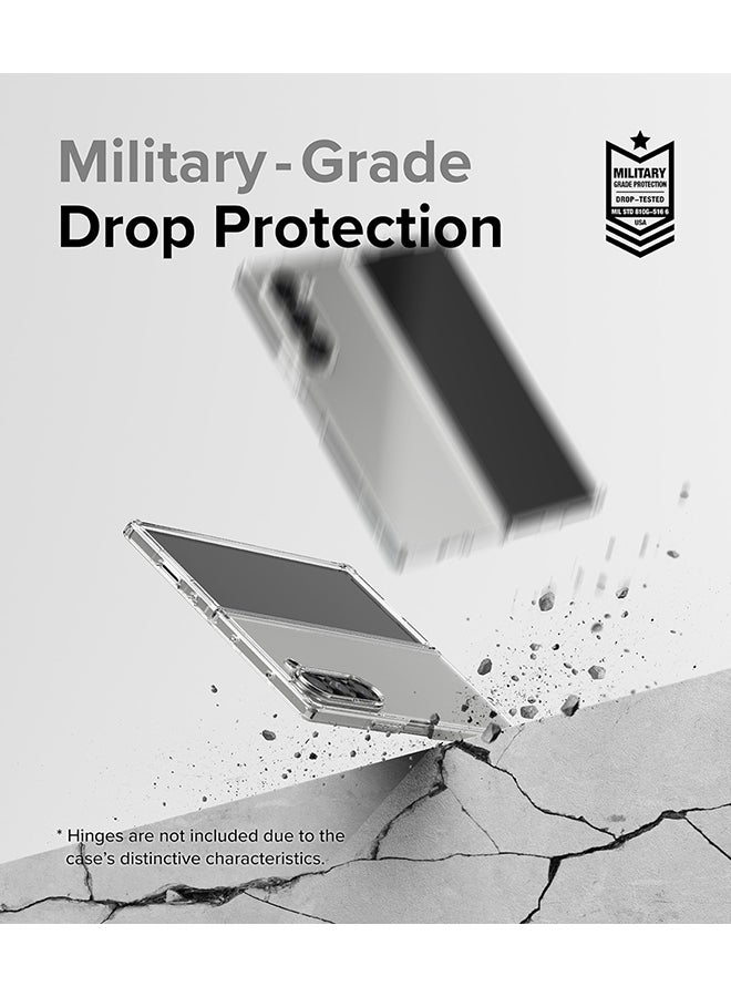 رينجك غطاء هاتف متوافق مع هاتف Samsung Galaxy Z Fold 6، غطاء خلفي شفاف مقاوم للصدمات من مادة TPU، مقاوم لبصمات الأصابع - Image 4