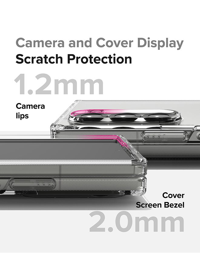 رينجك غطاء هاتف متوافق مع هاتف Samsung Galaxy Z Fold 6، غطاء خلفي شفاف مقاوم للصدمات من مادة TPU، مقاوم لبصمات الأصابع - Image 5