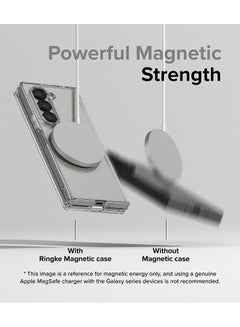 Ringke Fusion Magnetic Case Compatible with Samsung Galaxy Z Fold 6 Transparent PC Hard Back Shockproof Soft TPU Bumer Phone Cover Clear  - Image 3