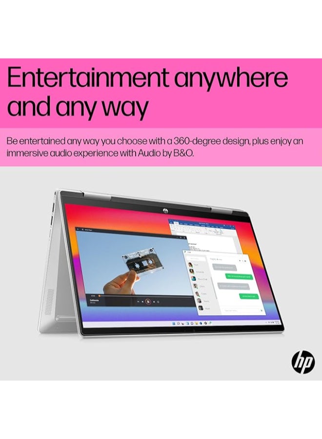 HP - Pavilion (Upgraded Version) Laptop With 14-Inch Display, Core i5-1335U Processor/8GB RAM/512GB SSD/Intel Iris XE Graphics/Windows 11 Home English/Arabic Natural Silver - Image 1