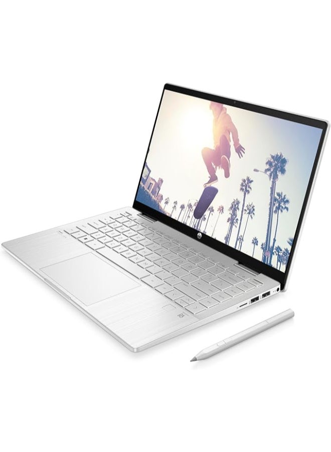 HP - Pavilion (Upgraded Version) Laptop With 14-Inch Display, Core i5-1335U Processor/8GB RAM/512GB SSD/Intel Iris XE Graphics/Windows 11 Home English/Arabic Natural Silver - Image 1