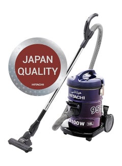 HITACHI Drum Vacuum Cleaner 2100 Watts, 18L Tank Dust Capacity, Aero Power Brush to Clean Efficiently, Metal Pipe, Dusting Brush & Crevice Nozzle, Washable Filter, Best for Home & Office 18 L 2100 W CV955NBLGCM ‎Blue/Purple  - Image 2