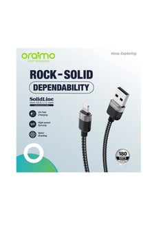Oraimo OCD-L72 Data Cable Lightning 1 Meter Fast Charging Black 