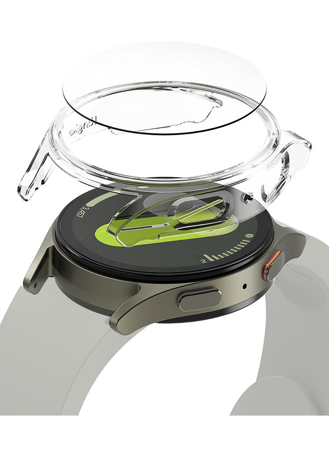 رينجك جراب رفيع وزجاجي متوافق مع ساعة سامسونج جالاكسي واتش 7 مقاس 44 مم، غطاء حماية بإطار صلب من البولي كربونات + واقي شاشة شفاف عالي الجودة من الزجاج المقوى - - Image 1