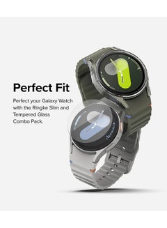 Ringke Slim & Glass Compatible with Samsung Galaxy Watch 7 44mm Case, Hard PC Frame Protection Cover +HD Clear Tempered Glass Screen Protector - Clear  - Image 3