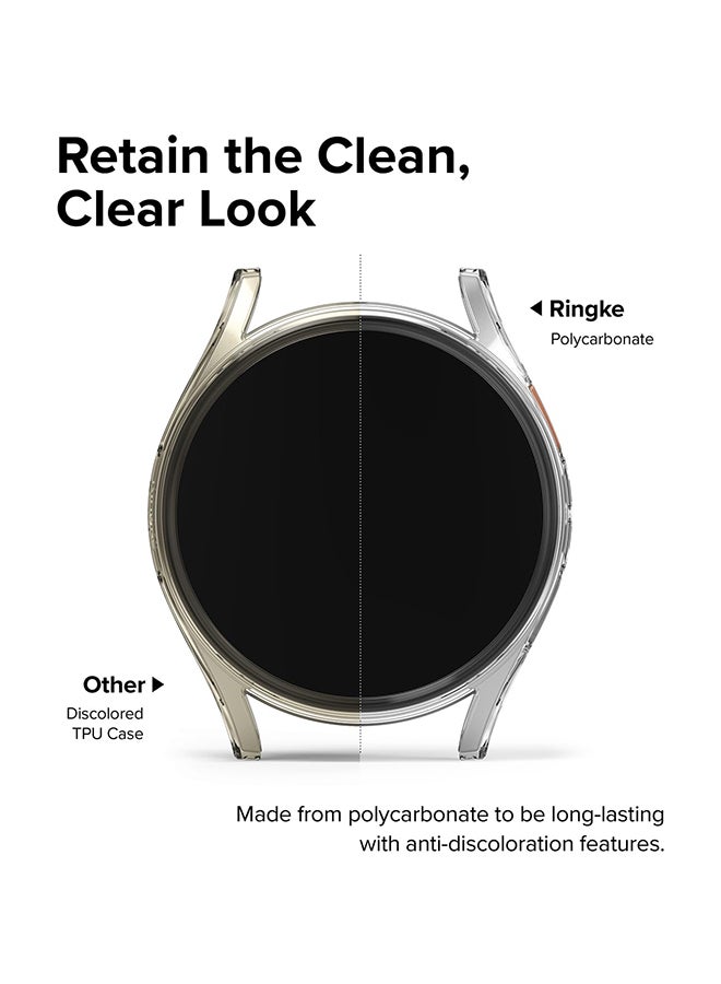 رينجك جراب رفيع وزجاجي متوافق مع ساعة سامسونج جالاكسي واتش 7 مقاس 44 مم، غطاء حماية بإطار صلب من البولي كربونات + واقي شاشة شفاف عالي الجودة من الزجاج المقوى - - Image 5