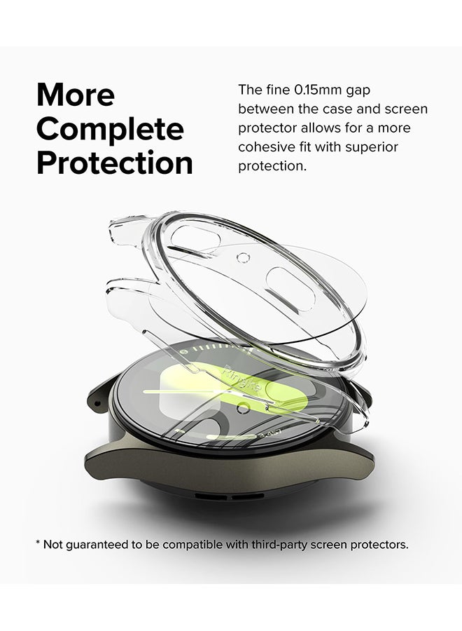 رينجك جراب رفيع وزجاجي متوافق مع ساعة سامسونج جالاكسي واتش 7 مقاس 44 مم، غطاء حماية بإطار صلب من البولي كربونات + واقي شاشة شفاف عالي الجودة من الزجاج المقوى - - Image 4